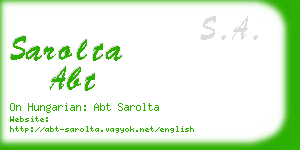 sarolta abt business card